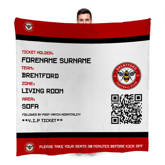 Brentford FC FD Ticket Fleece Blanket