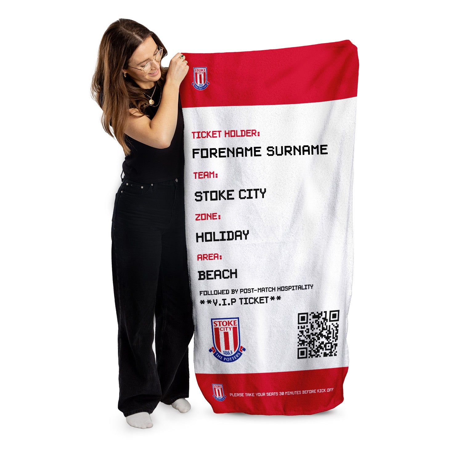 Stoke City Ticket Beach Towel