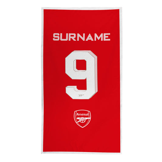 Arsenal FC Back of Shirt Beach Towel