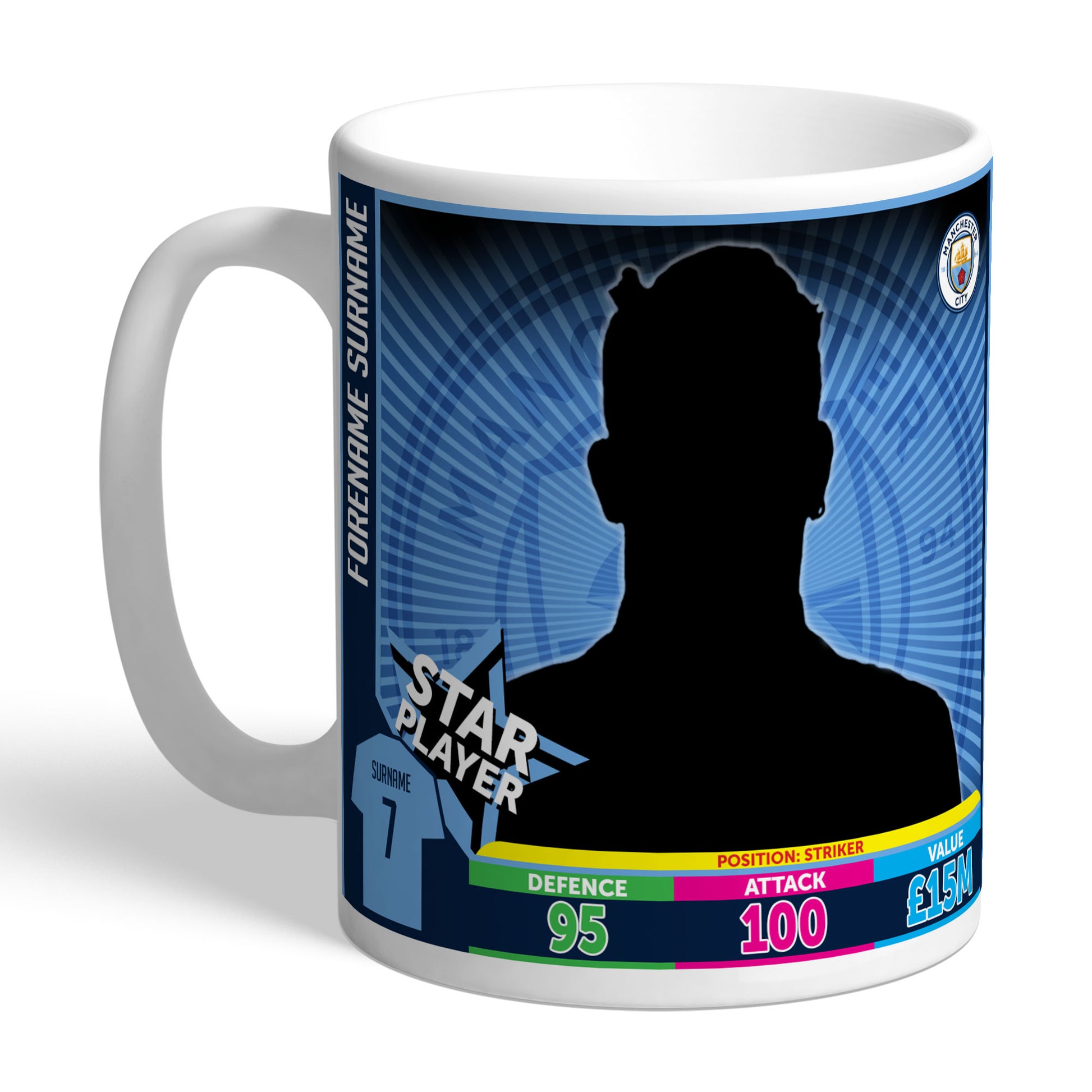 Manchester City FC Trading Card Mug