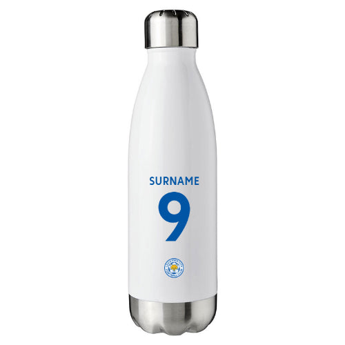 Leicester City Back of Shirt White Insulated Water Bottle