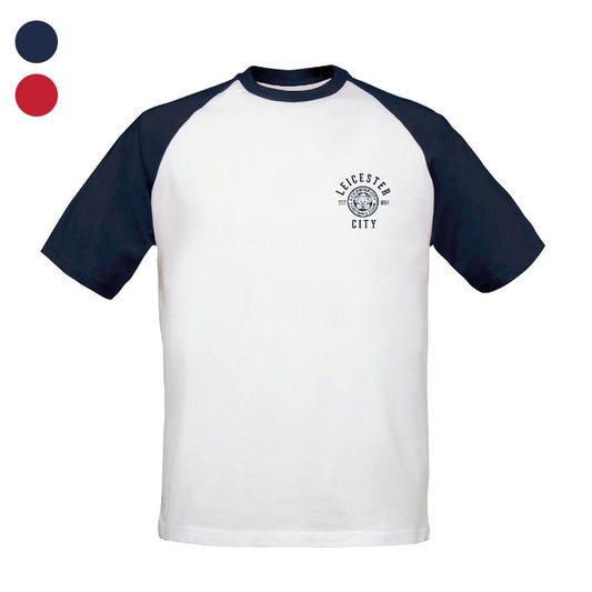 Leicester City FC Vintage Badge Baseball T-Shirt