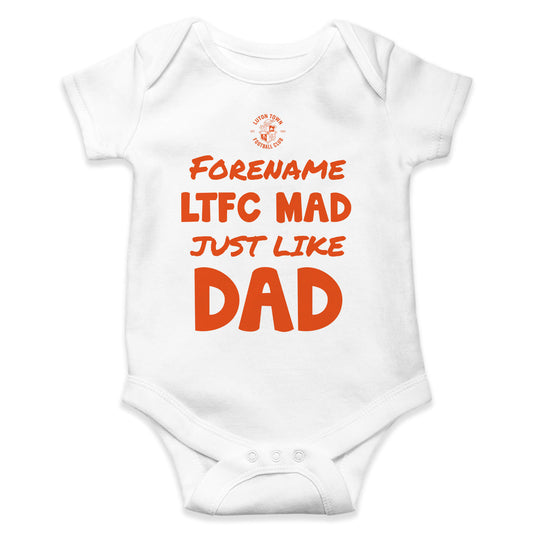 Luton Town FC Mad Like Dad Baby Bodysuit