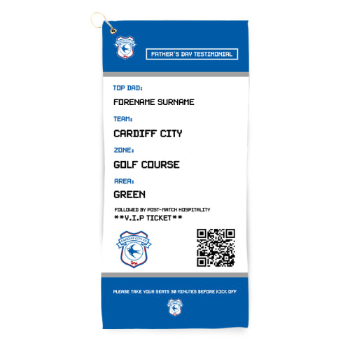 Cardiff City FC FD Ticket Golf Towel