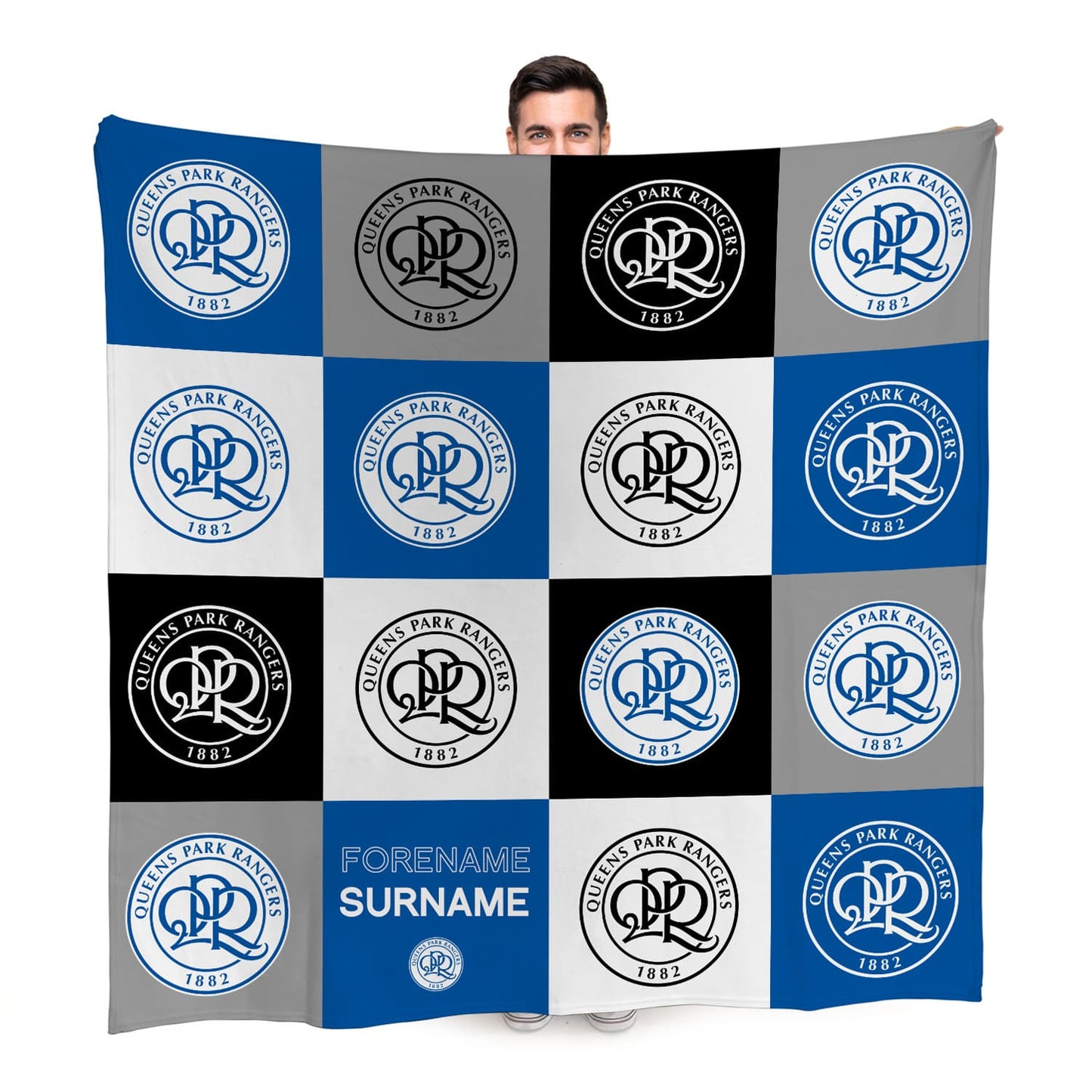 Queens Park Rangers FC Chequered Fleece Blanket