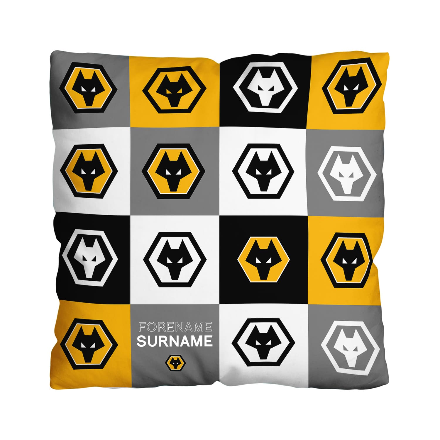 Wolves Chequered 18" Cushion