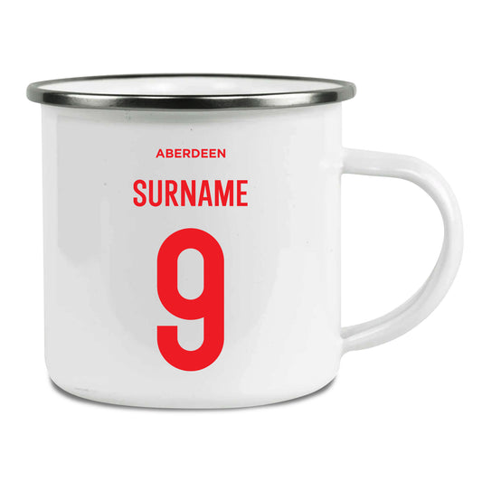 Aberdeen FC Back of Shirt Enamel Camping Mug