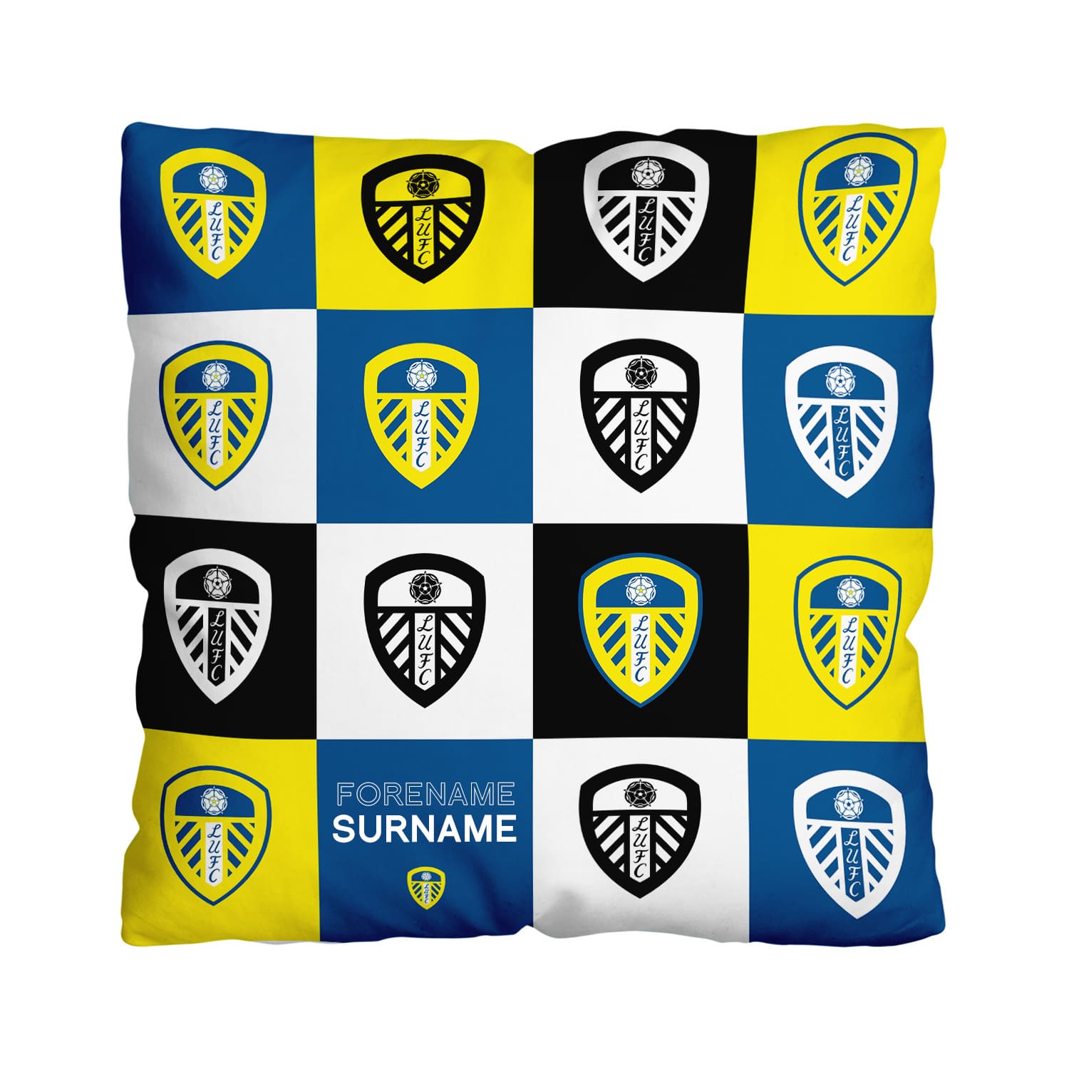 Leeds United FC Chequered 18" Cushion