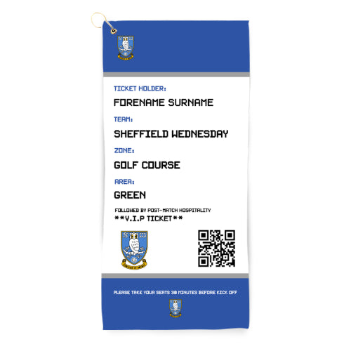 Sheffield Wednesday FC Ticket Golf Towel