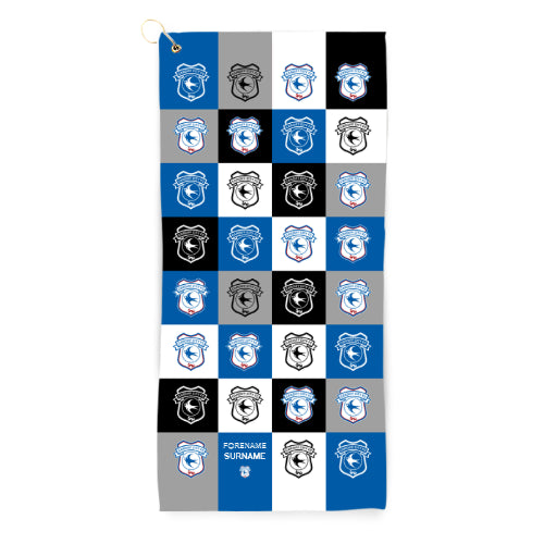 Cardiff City FC Chequered Golf Towel