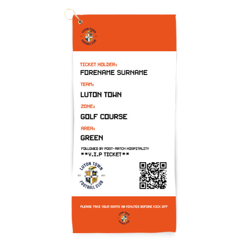 Luton Town Ticket Golf Towel