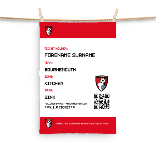 Bournemouth Ticket Tea Towel