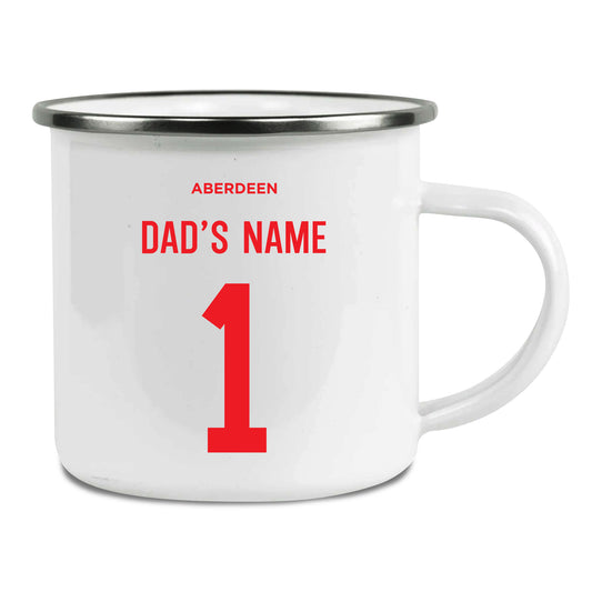 Aberdeen FC Back of Shirt Enamel Camping Mug for Dad