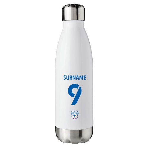 Cardiff City Back of Shirt White Insulated Water Bottle