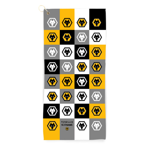 Wolves Chequered Golf Towel