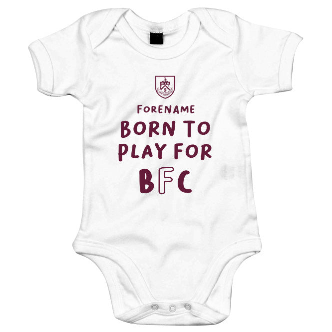 Burnley FC Born to Play Baby Bodysuit