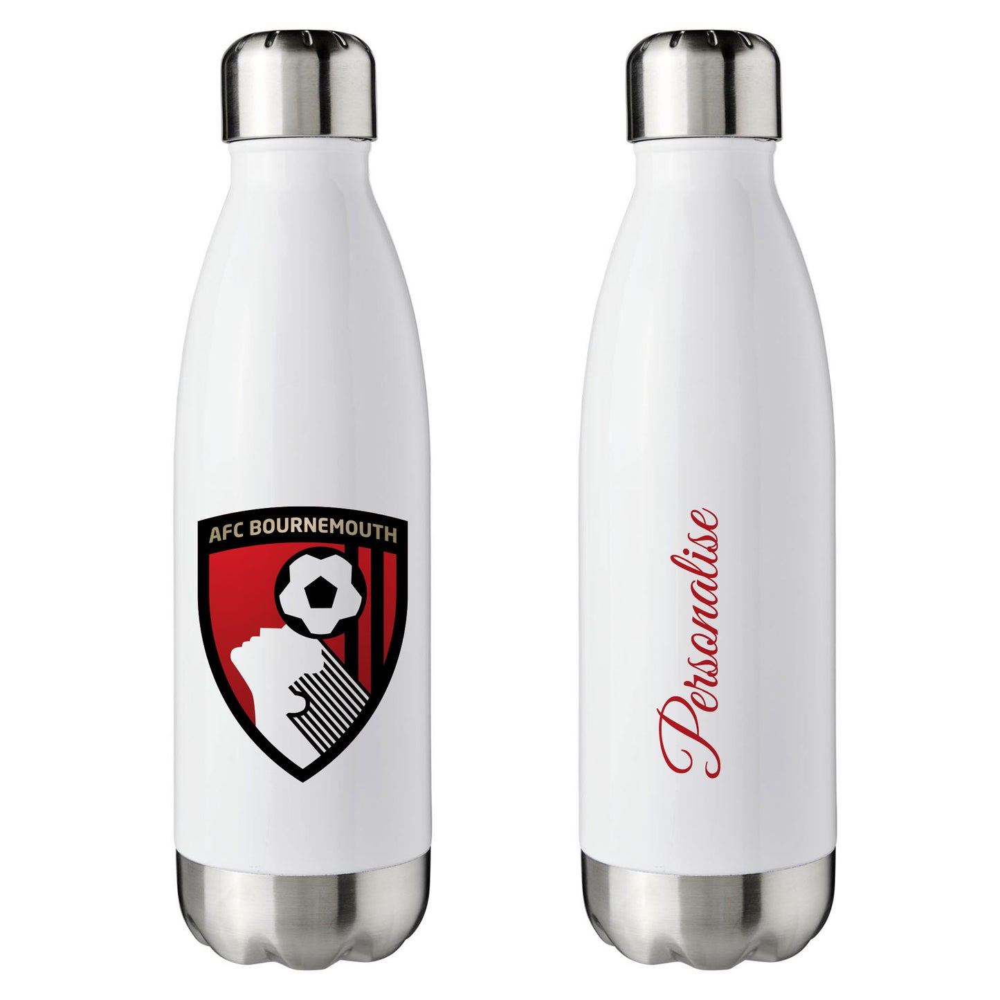 Bournemouth Crest White Insulated Water Bottle