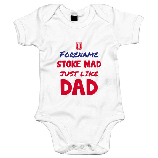 Stoke City Mad Like Dad Baby Bodysuit