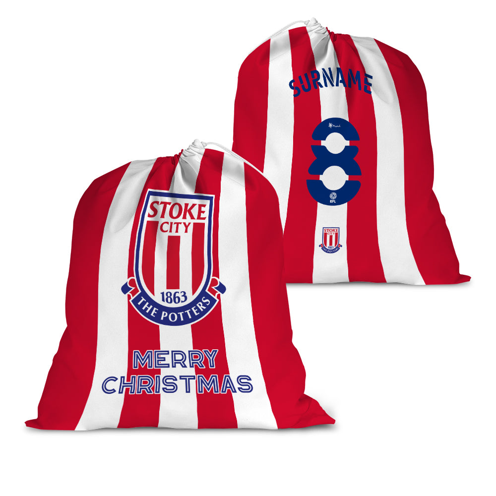 Stoke City FC Back of Shirt Santa Sack