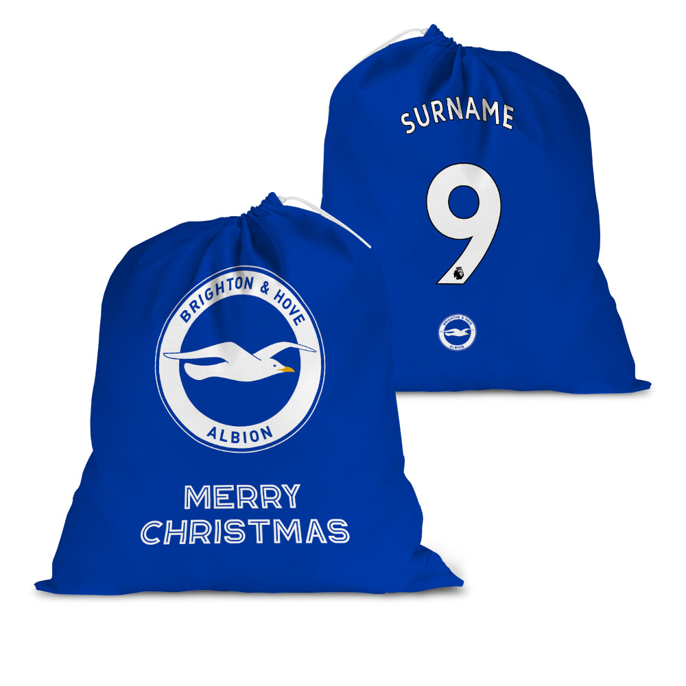 Brighton & Hove Albion FC Back of Shirt Santa Sack