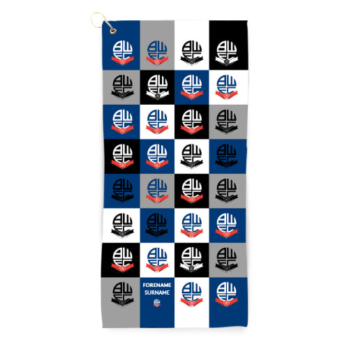  Bolton Wanderers Chequered Golf Towel