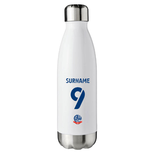 Bolton Wanderers FC Back of Shirt White Insulated Water Bottle