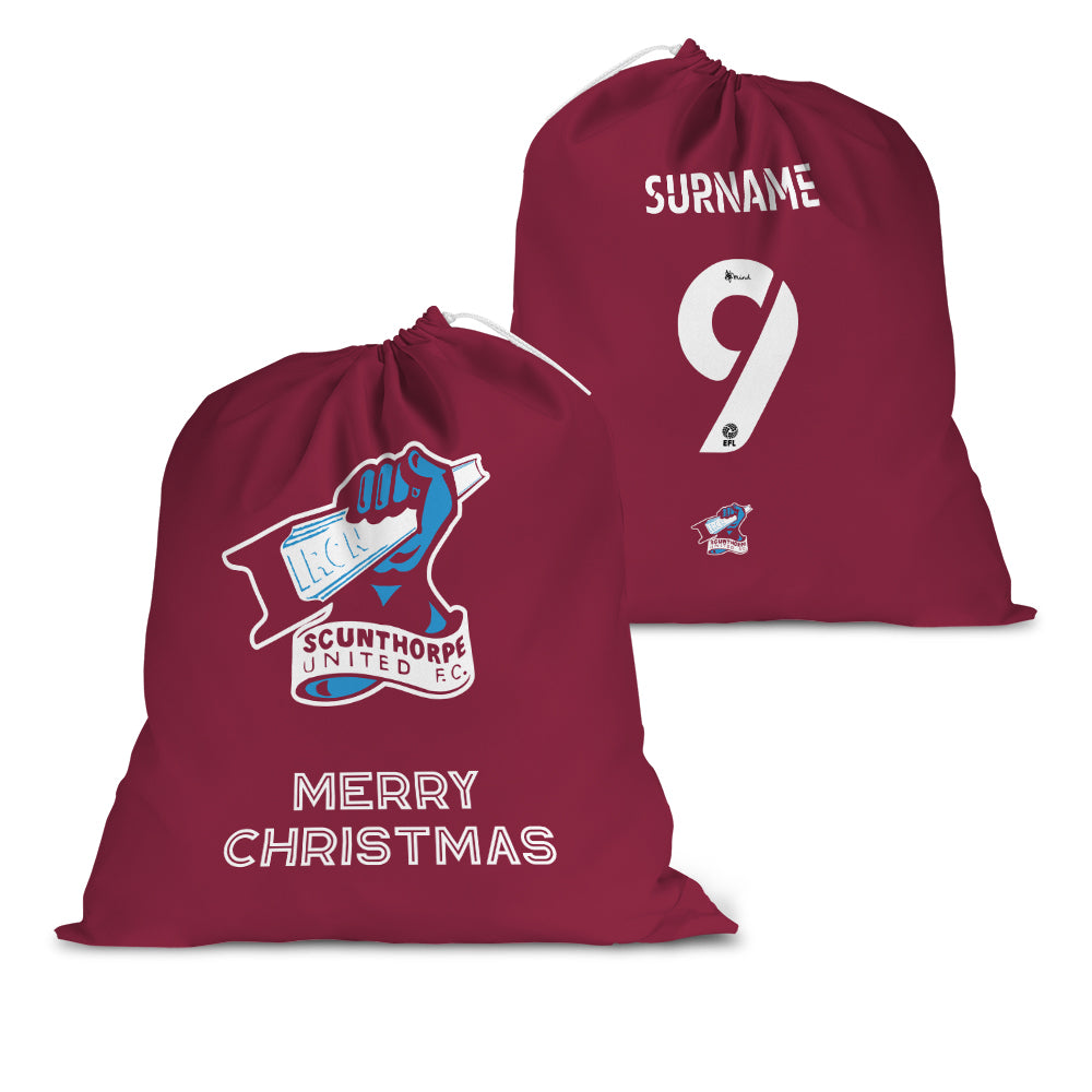 Scunthorpe United FC Back of Shirt Santa Sack