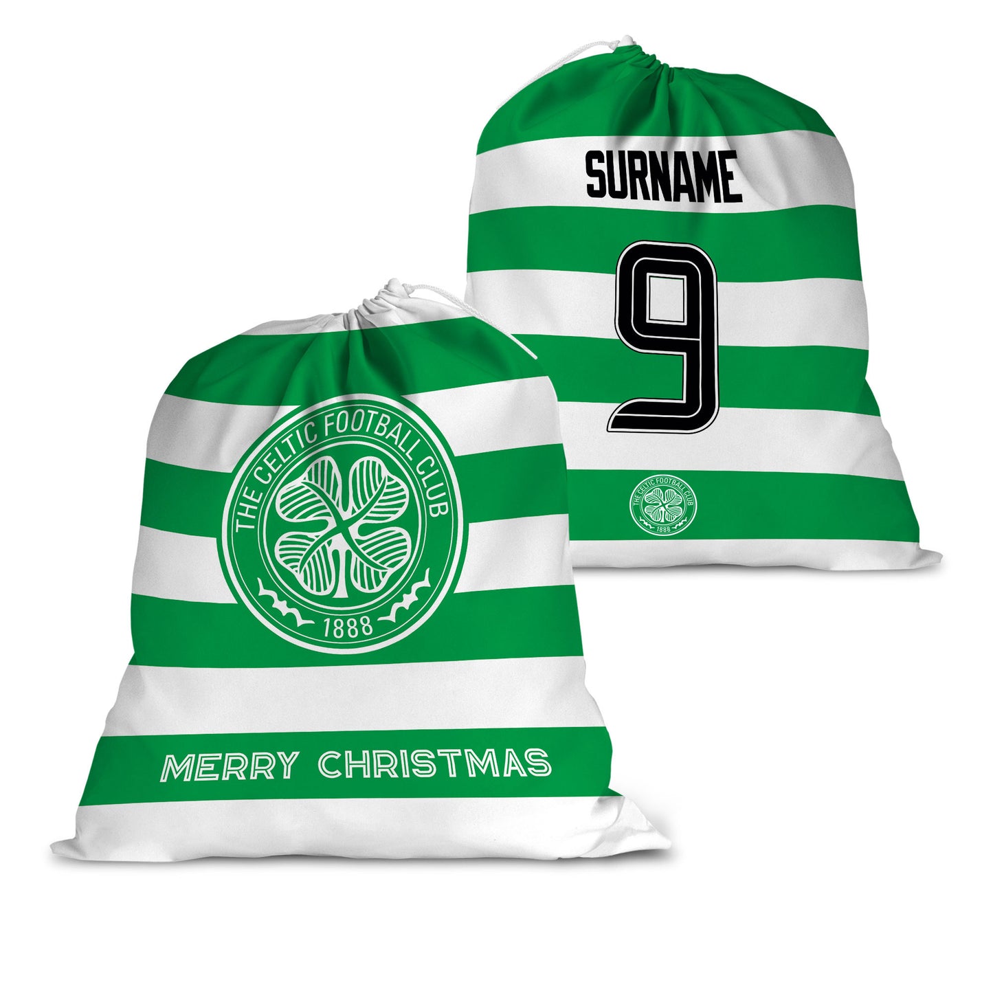 Celtic FC Back of Shirt Santa Sack