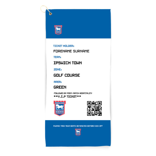 Ipswich Town Ticket Golf Towel