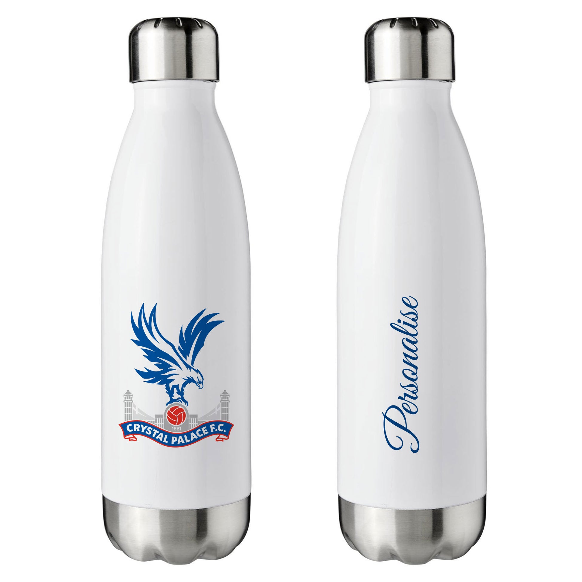 Crystal Palace Crest White Insulated Water Bottle