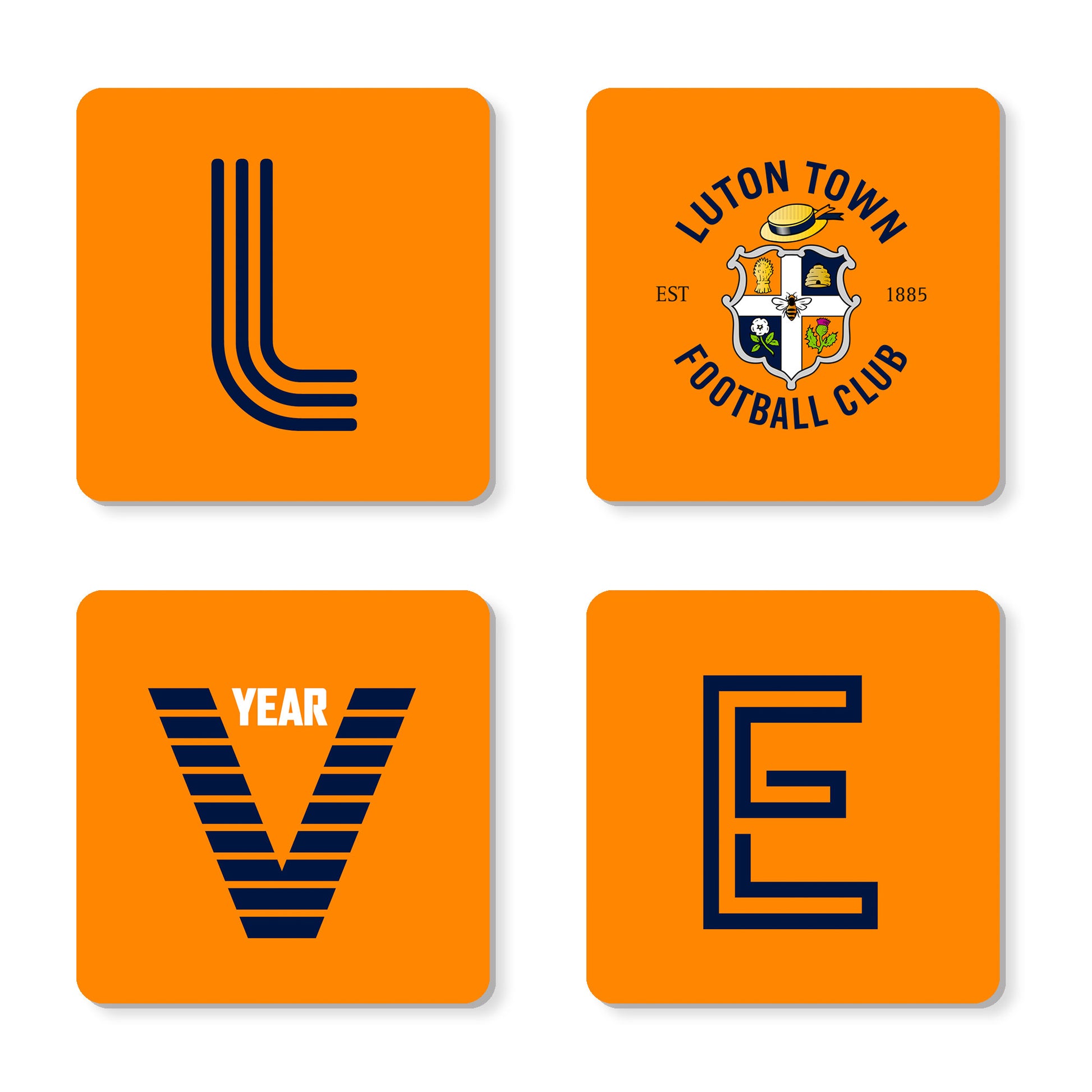 Personalised Luton Town FC Love Coasters (x4)