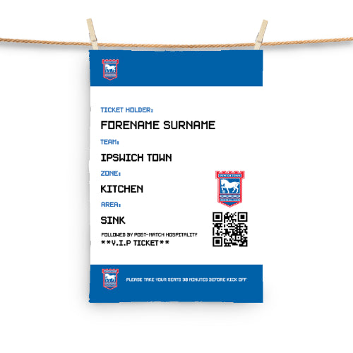 Ipswich Town Ticket Tea Towel