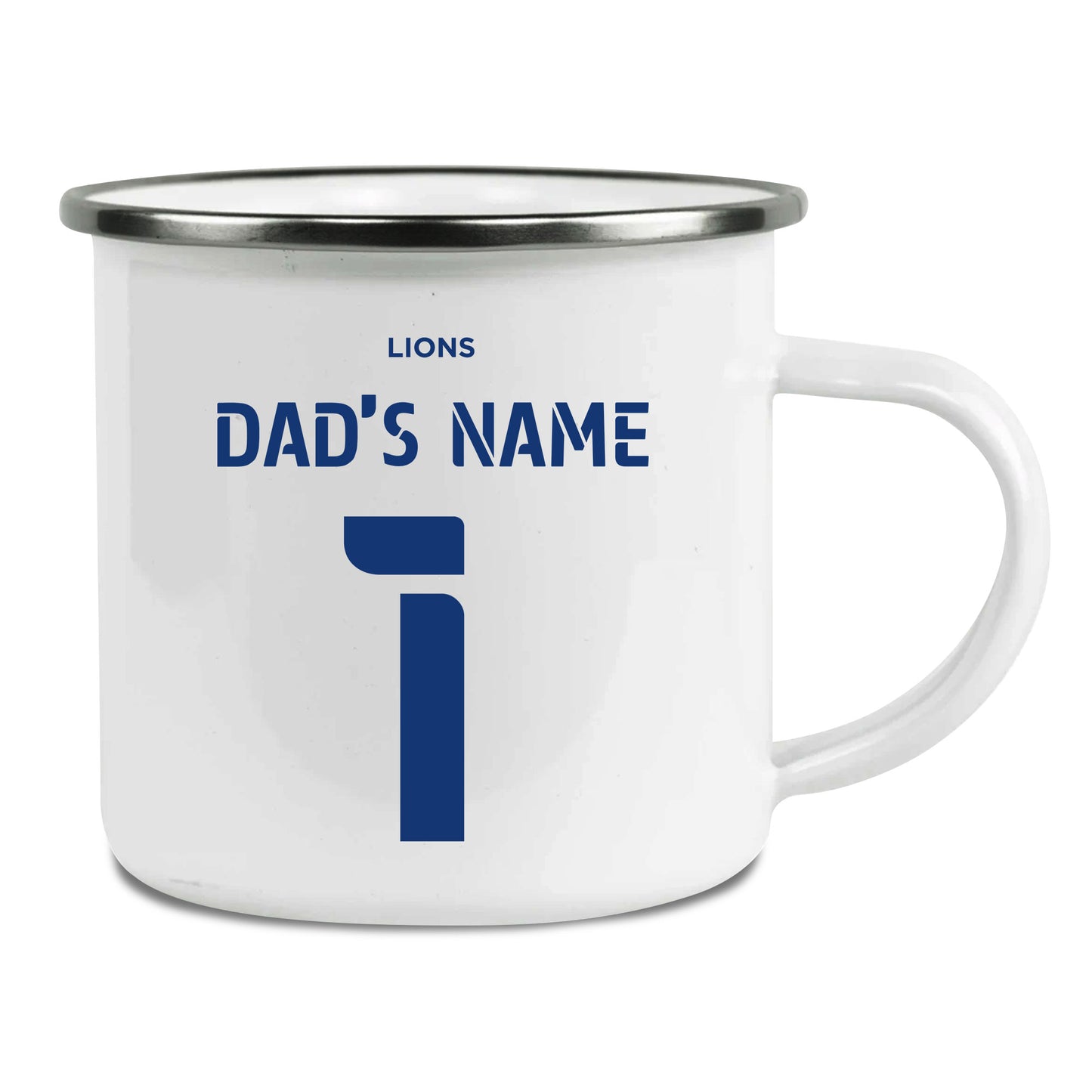 Millwall FC Back of Shirt Enamel Camping Mug for Dad