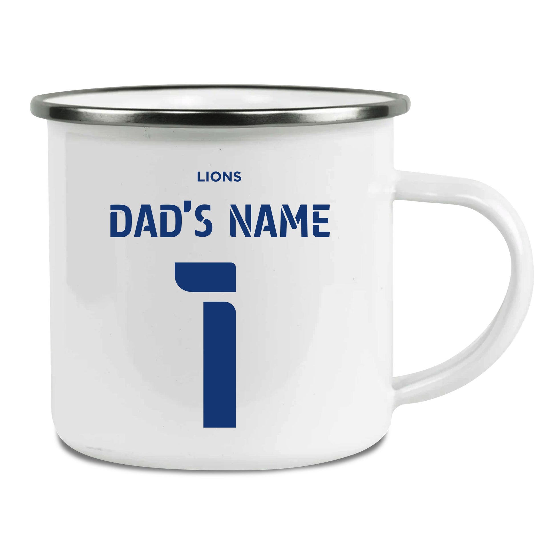 Millwall FC Back of Shirt Enamel Camping Mug for Dad