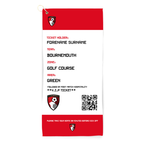 Bournemouth Ticket Golf Towel