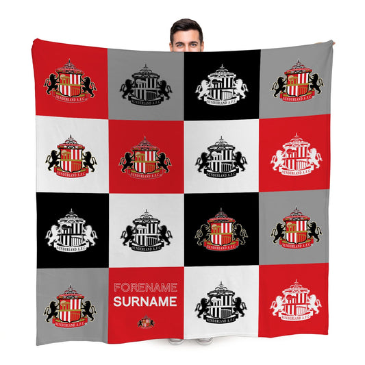 Sunderland AFC Chequered Fleece Blanket