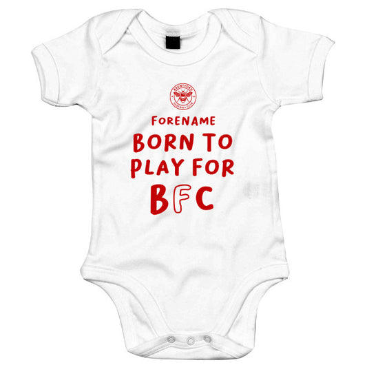 Brentford FC Born to Play Baby Bodysuit