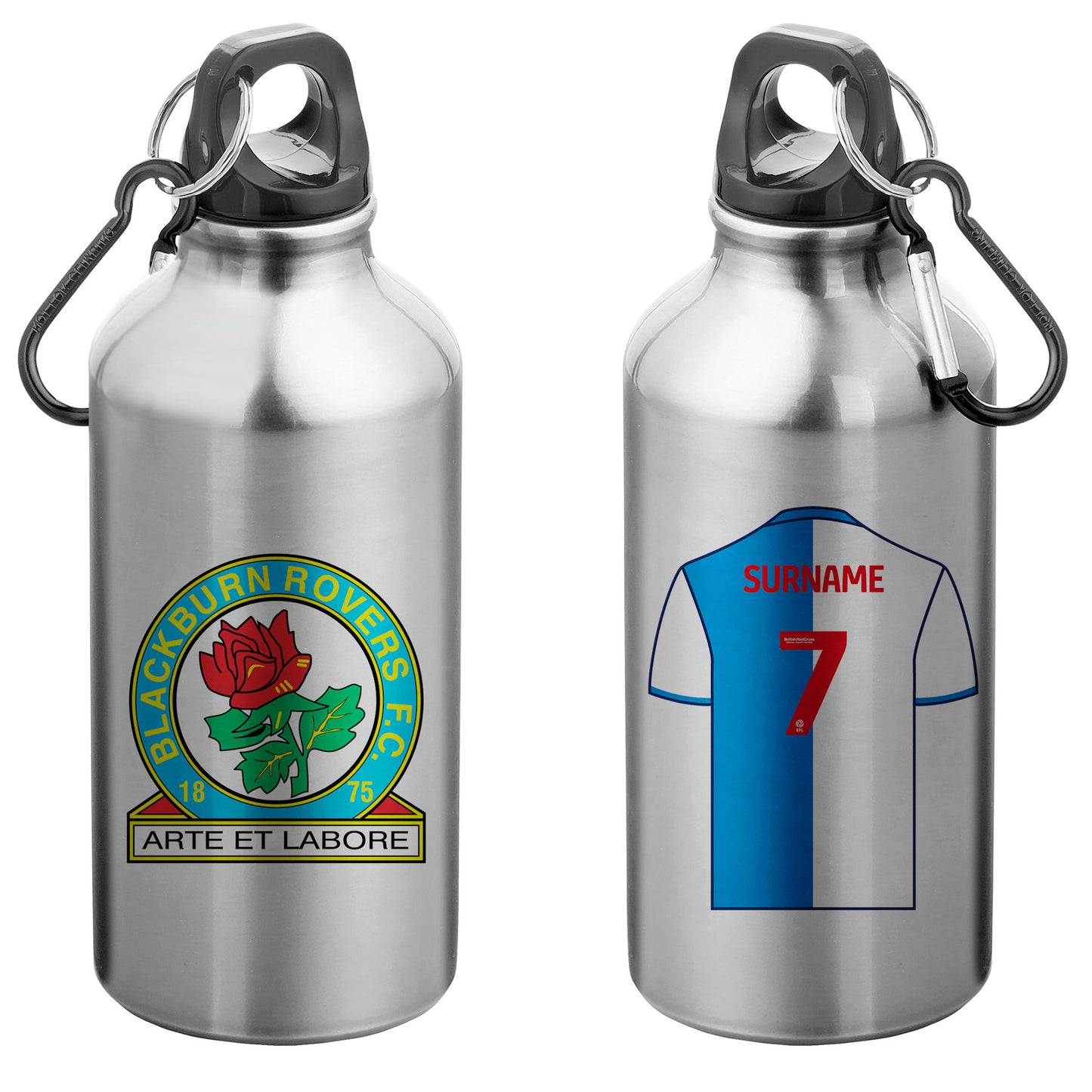 Blackburn Rovers FC Aluminium Sport Bottle with Carabiner