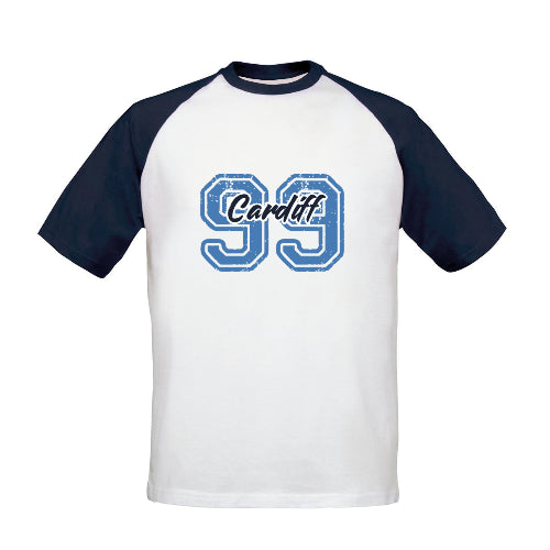 Cardiff City FC Varsity Number Baseball T-Shirt