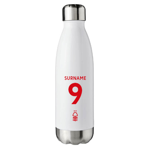 Nottingham Forest Back of Shirt White Insulated Water Bottle