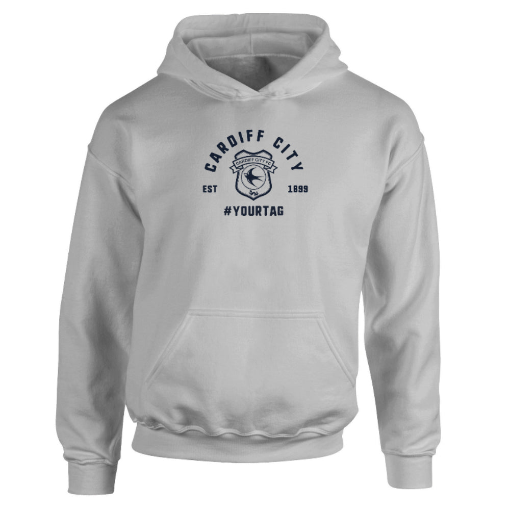 Cardiff City FC Vintage Hashtag Hoodie