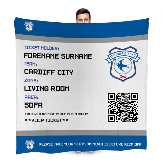 Cardiff City FC FD Ticket Fleece Blanket