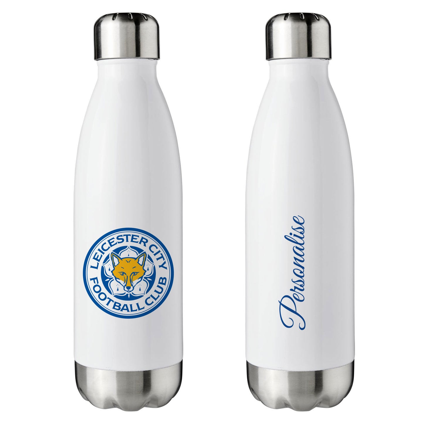 Leicester City White Insulated Water Bottle