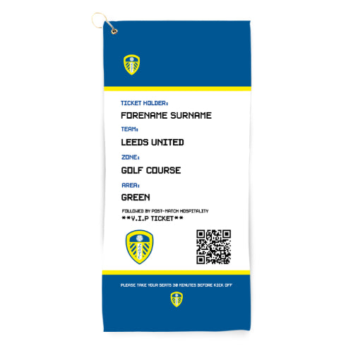 Leeds United FC FD Ticket Golf Towel