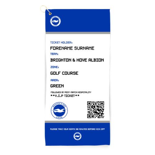 Brighton & Hove Albion Ticket Golf Towel