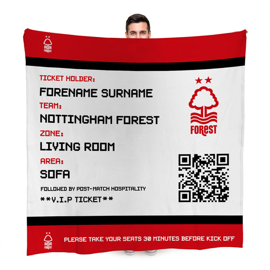 Nottingham Forest FC FD Ticket Fleece Blanket