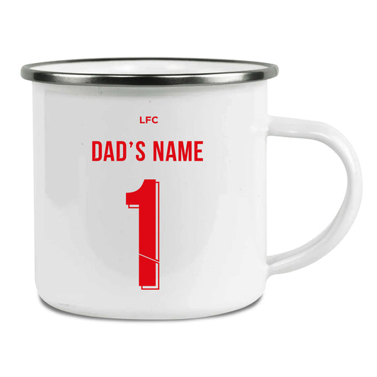 Liverpool FC Back of Shirt Enamel Camping Mug for Dad