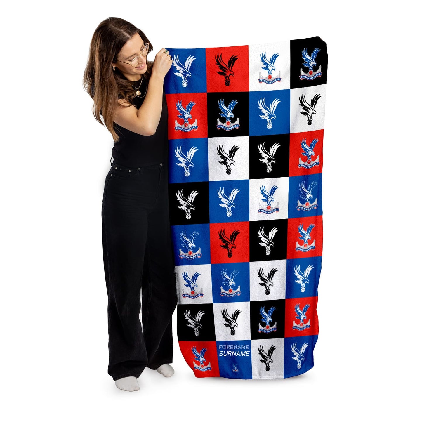 Crystal Palace FC Chequered Beach Towel