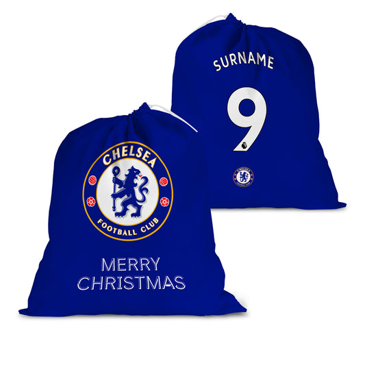 Chelsea FC Back of Shirt Santa Sack