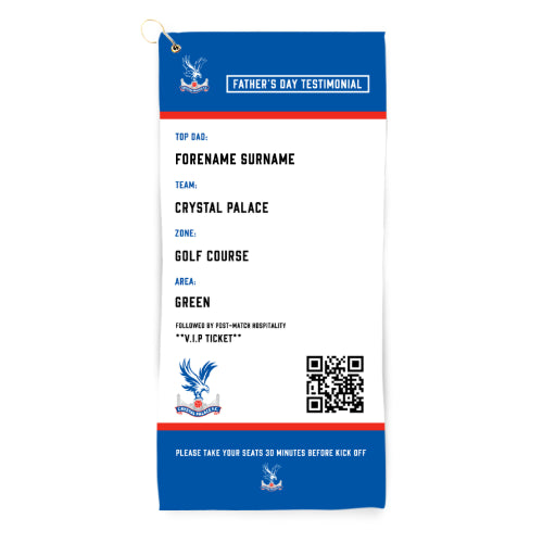 Crystal Palace FC FD Ticket Golf Towel